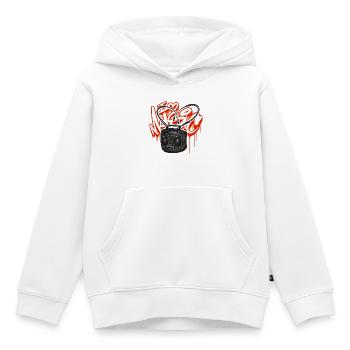 J’adore la musique Ghettoblaster Boombox - Sweat Premium à capuche enfant bio - blanc - Devant - AI Model Kid Female (0cm)