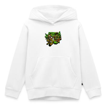 NonRacisme Ne soyez pas raciste - Sweat Premium à capuche enfant bio - blanc - Devant - AI Model Kid Female (0cm)