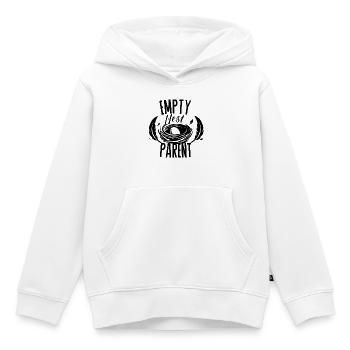 parent nid vide - kinder aus dem Haus - Sweat Premium à capuche enfant bio - blanc - Devant - AI Model Kid Female (0cm)