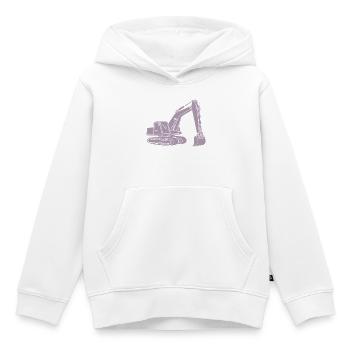 Bagger Silhouette Baugeräteführer Tiefbau - Kinder Premium Organic Hoodie - Weiß - Vorne - AI Model Kid Female (0cm)