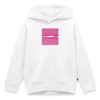 DÉCLARATION D’AMOUR RELATION CŒURS D’AMOUR - Sweat Premium à capuche enfant bio - blanc - Devant - AI Model Kid Female (0cm)