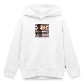 AUFSCHREI FRAUEN STIMMEN DEMOKRATIE - Kinder Premium Organic Hoodie - Weiß - Vorne - AI Model Kid Female (0cm)