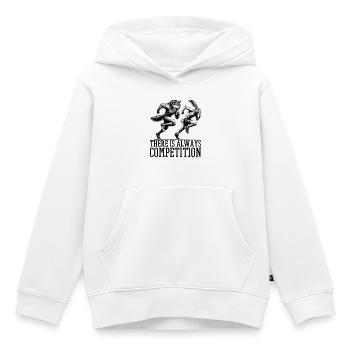 Concours Lièvre et Loup Concours Cadeau - Sweat Premium à capuche enfant bio - blanc - Devant - AI Model Kid Female (0cm)