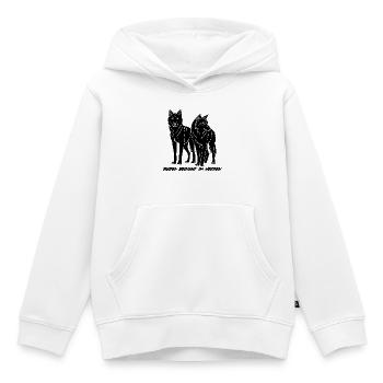 RUDEL BEGINNT IM HERZEN - Kinder Premium Organic Hoodie - Weiß - Vorne - AI Model Kid Female (0cm)