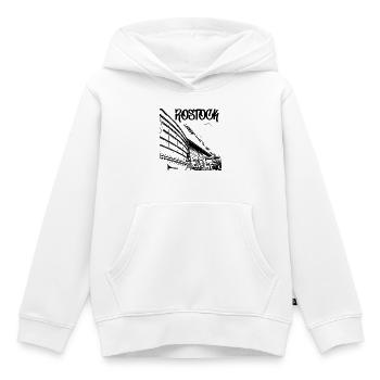 Vue sur le stade de Rostock - Sweat Premium à capuche enfant bio - blanc - Devant - AI Model Kid Female (0cm)