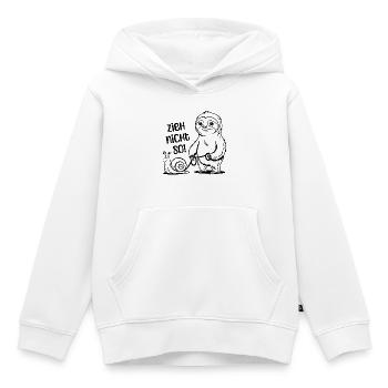 Zieh nicht so - Schnecke und Faultier - Kinder Premium Organic Hoodie - Weiß - Vorne - AI Model Kid Female (0cm)