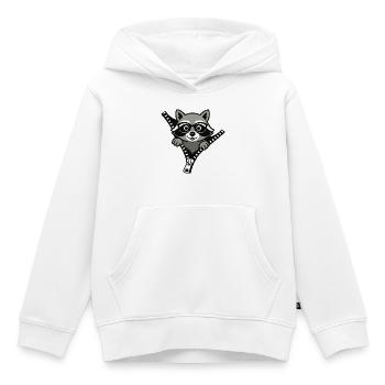 Neugieriger Waschbär - Kinder Premium Organic Hoodie - Weiß - Vorne - AI Model Kid Female (0cm)