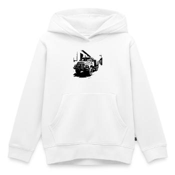 ZIL – Power on wheels - Kids Premium Organic Hoodie - white - Front - AI Model Kid Female (0cm)