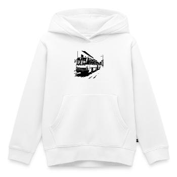 Légende de l’autobus du bloc de l’Est - Sweat Premium à capuche enfant bio - blanc - Devant - AI Model Kid Female (0cm)