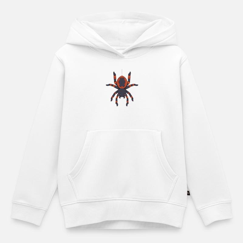 Spinne - Kinder Premium Organic Hoodie - Weiß