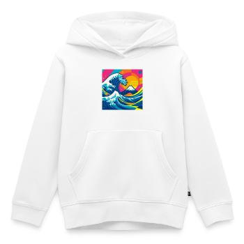 Die (fast) weise Welle - Kinder Premium Organic Hoodie - Weiß - Vorne - AI Model Kid Female (0cm)