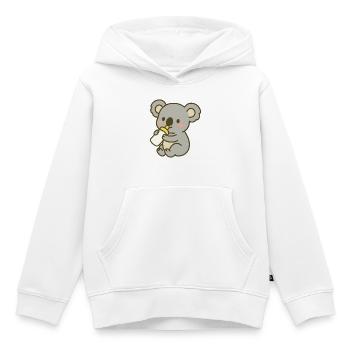 Kuschel-Koala mit Flasche - Kinder Premium Organic Hoodie - Weiß - Vorne - AI Model Kid Female (0cm)