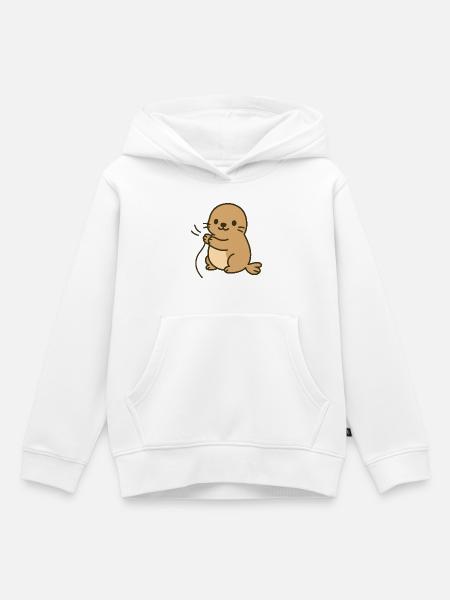 Eingekuschelt & Meer - Kinder Premium Organic Hoodie - Weiß