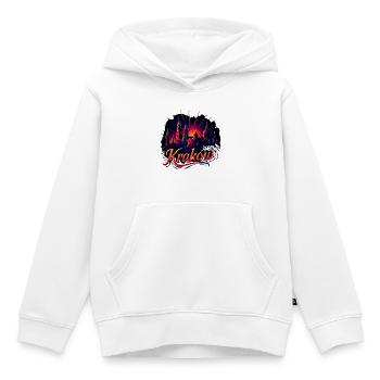 Cracovie, Cracovie, ville, Pologne, Silhouette, cadeau - Sweat Premium à capuche enfant bio - blanc - Devant - AI Model Kid Female (0cm)