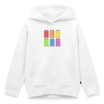 VALISE ARC-EN-CIEL - Sweat Premium à capuche enfant bio - blanc - Devant - AI Model Kid Female (0cm)