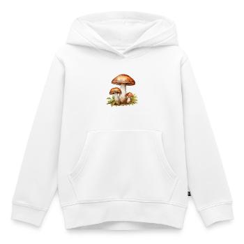 Pilzwald-Pendel - Kinder Premium Organic Hoodie - Weiß - Vorne - AI Model Kid Female (0cm)