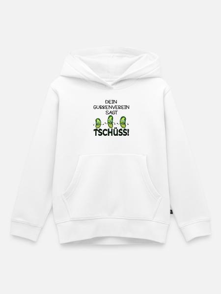 ABSCHIED KOLLEGEN TSCHÜSS GURKEN - Kinder Premium Organic Hoodie - Weiß