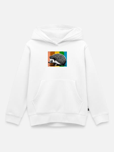 Igel - Kinder Premium Organic Hoodie - Weiß
