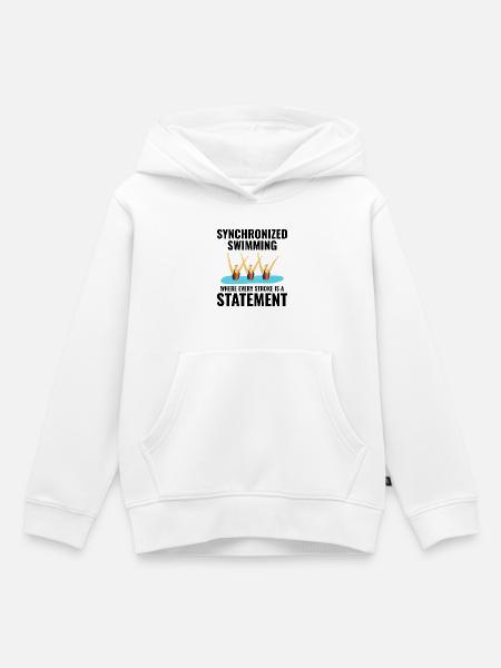 Triumphierende Synchro-Schwimmer - Kinder Premium Organic Hoodie - Weiß