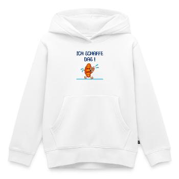 LAUF MOTIVATION JOGGEN FRANZBRÖTCHEN - Kinder Premium Organic Hoodie - Weiß - Vorne - AI Model Kid Female (0cm)