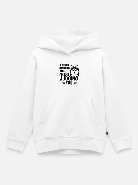 Ich ignoriere dich nicht, Husky - Kinder Premium Organic Hoodie - Weiß