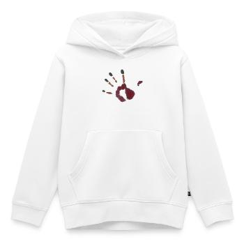 Handprint Illustration - Kids Premium Organic Hoodie - white - Front - AI Model Kid Female (0cm)