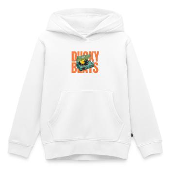 Ducky Beats - Kids Premium Organic Hoodie - white - Front - AI Model Kid Female (0cm)