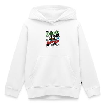 Jetski drôle et bruyant, bonheur - Sweat Premium à capuche enfant bio - blanc - Devant - AI Model Kid Female (0cm)