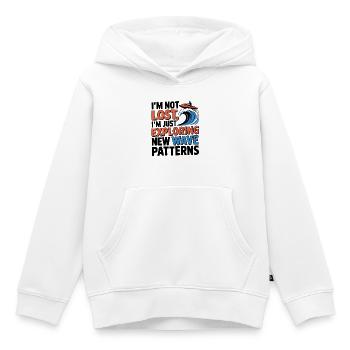 Funny Jetski Lost Exploring Waves  - Kids Premium Organic Hoodie - white - Front - AI Model Kid Female (0cm)