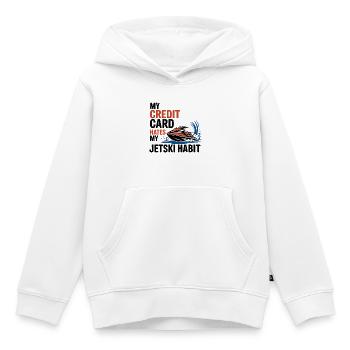Humour Jetski Rider Ocean Addiction - Sweat Premium à capuche enfant bio - blanc - Devant - AI Model Kid Female (0cm)