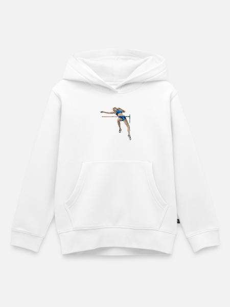 Hochsprung - Kinder Premium Organic Hoodie - Weiß