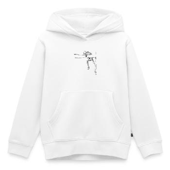Saut en hauteur - Sweat Premium à capuche enfant bio - blanc - Devant - AI Model Kid Female (0cm)