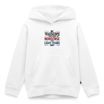 Mein Teleskop sieht Unsinn - Kinder Premium Organic Hoodie - Weiß - Vorne - AI Model Kid Female (0cm)