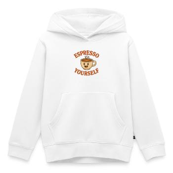 Espresso yourself - Kinder Premium Organic Hoodie - Weiß - Vorne - AI Model Kid Female (0cm)