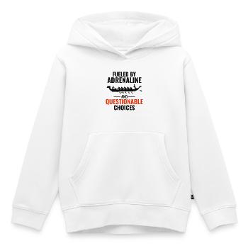 Alimenté par des choix d’adrénaline - Sweat Premium à capuche enfant bio - blanc - Devant - AI Model Kid Female (0cm)