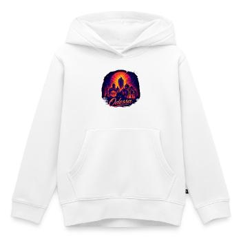 Ville d’Odessa Ukraine Perle au bord de la mer Cadeau - Sweat Premium à capuche enfant bio - blanc - Devant - AI Model Kid Female (0cm)