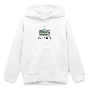 Versailles célèbre Fontaine baroque - Sweat Premium à capuche enfant bio - blanc - Devant - AI Model Kid Female (0cm)
