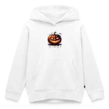 Citrouille-lanterne de braise en fusion - Sweat Premium à capuche enfant bio - blanc - Devant - AI Model Kid Female (0cm)