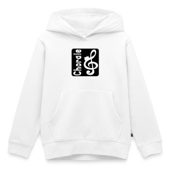 Chorale Chats - Sweat Premium à capuche enfant bio - blanc - Devant - AI Model Kid Female (0cm)