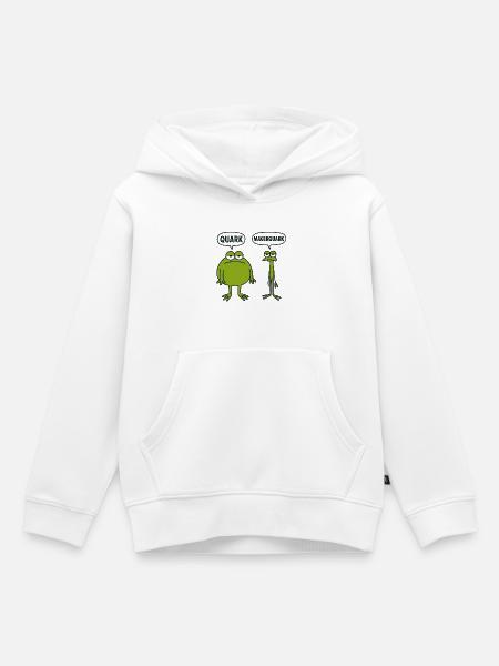 Quarkfrosch Duo - Kinder Premium Organic Hoodie - Weiß