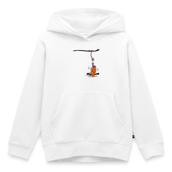 REMONTÉE MÉCANIQUE SKI HAMBURGER FRANZBRÖTCHEN - Sweat Premium à capuche enfant bio - blanc - Devant - AI Model Kid Female (0cm)