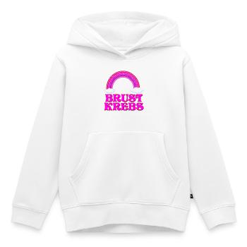 BRUSTKREBS REGENBOGEN - Kinder Premium Organic Hoodie - Weiß - Vorne - AI Model Kid Female (0cm)