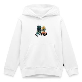 Typischer maurischer Turm des Sintra Parks Illustration - Kinder Premium Organic Hoodie - Weiß - Vorne - AI Model Kid Female (0cm)