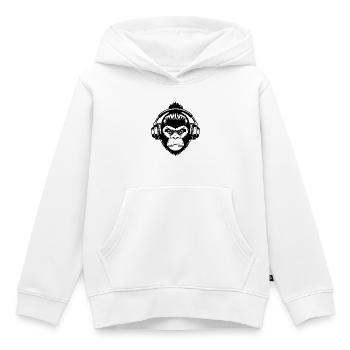 Stiller Affenkopf Kopfhörer Zen Edition Shirt - Kinder Premium Organic Hoodie - Weiß - Vorne - AI Model Kid Female (0cm)