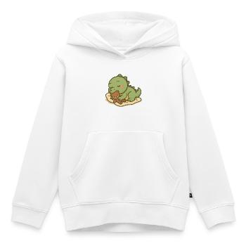 Schlaf gut, kleiner Dino - Kinder Premium Organic Hoodie - Weiß - Vorne - AI Model Kid Female (0cm)