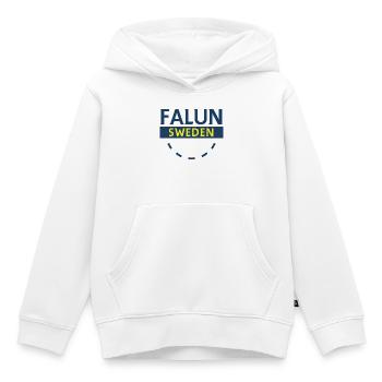 Falun Sweden Coat of Arms - Kids Premium Organic Hoodie - white - Front - AI Model Kid Female (0cm)