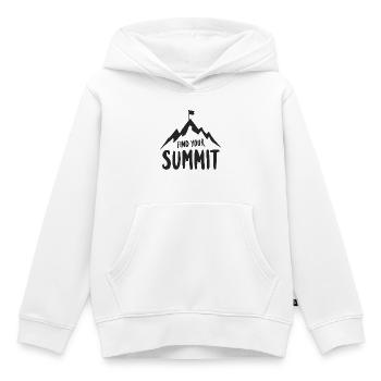 Trouvez votre sommet - Sweat Premium à capuche enfant bio - blanc - Devant - AI Model Kid Female (0cm)