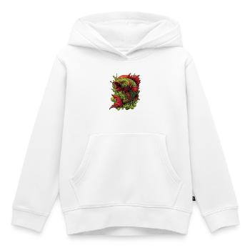 Smaragd-Koi-Wut-Spritzer - Kinder Premium Organic Hoodie - Weiß - Vorne - AI Model Kid Female (0cm)