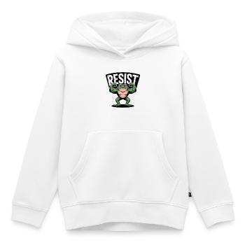Portland Widerstand Frosch - USA Protest T-Shirt - Kinder Premium Organic Hoodie - Weiß - Vorne - AI Model Kid Female (0cm)
