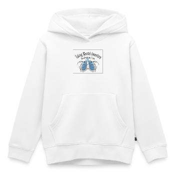 Souffle d’équilibre - Sweat Premium à capuche enfant bio - blanc - Devant - AI Model Kid Female (0cm)
